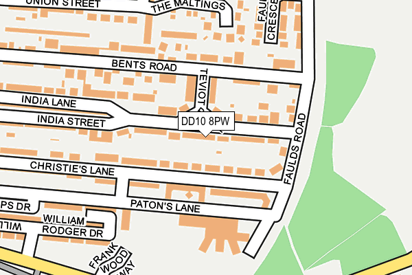 DD10 8PW map - OS OpenMap – Local (Ordnance Survey) DD10 8PW map - OS OpenMap – Local (Ordnance Survey)