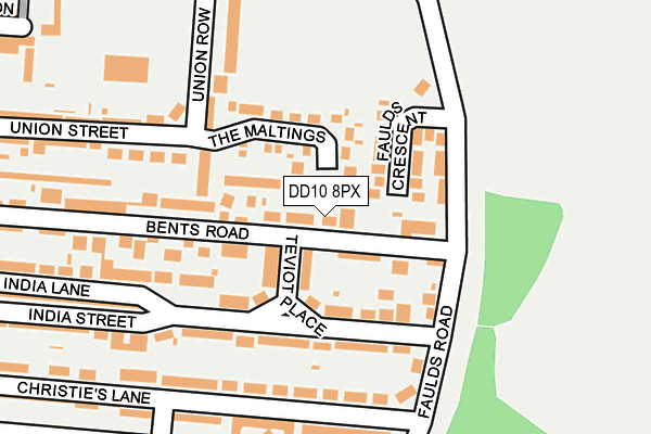 DD10 8PX map - OS OpenMap – Local (Ordnance Survey) DD10 8PX map - OS OpenMap – Local (Ordnance Survey)