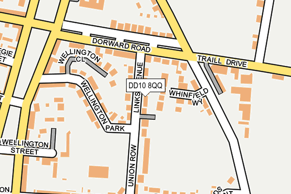 DD10 8QQ map - OS OpenMap – Local (Ordnance Survey) DD10 8QQ map - OS OpenMap – Local (Ordnance Survey)