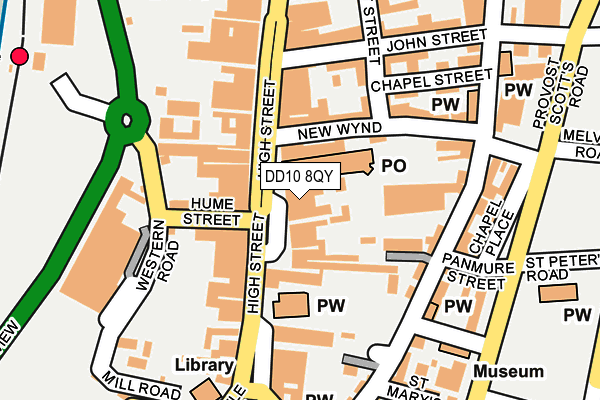 DD10 8QY map - OS OpenMap – Local (Ordnance Survey) DD10 8QY map - OS OpenMap – Local (Ordnance Survey)