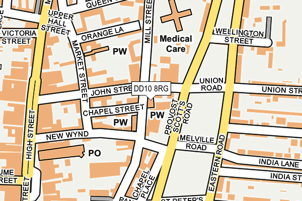 DD10 8RG map - OS OpenMap – Local (Ordnance Survey) DD10 8RG map - OS OpenMap – Local (Ordnance Survey)