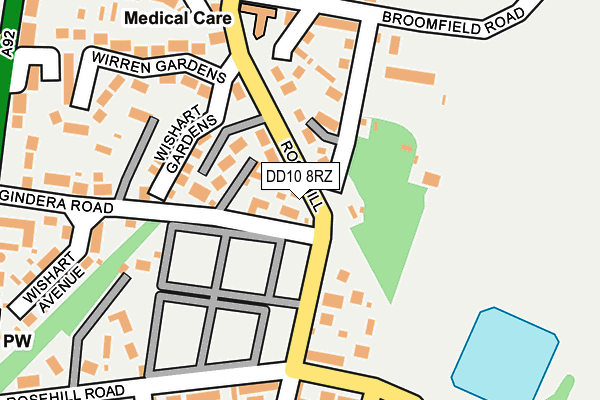 DD10 8RZ map - OS OpenMap – Local (Ordnance Survey) DD10 8RZ map - OS OpenMap – Local (Ordnance Survey)