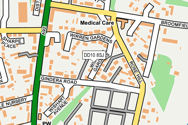 DD10 8SJ map - OS OpenMap – Local (Ordnance Survey) DD10 8SJ map - OS OpenMap – Local (Ordnance Survey)