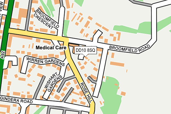 DD10 8SQ map - OS OpenMap – Local (Ordnance Survey) DD10 8SQ map - OS OpenMap – Local (Ordnance Survey)