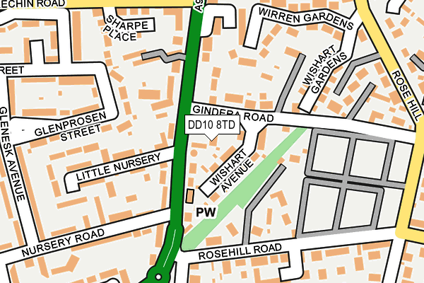 DD10 8TD map - OS OpenMap – Local (Ordnance Survey)