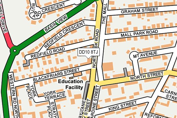 DD10 8TJ map - OS OpenMap – Local (Ordnance Survey) DD10 8TJ map - OS OpenMap – Local (Ordnance Survey)