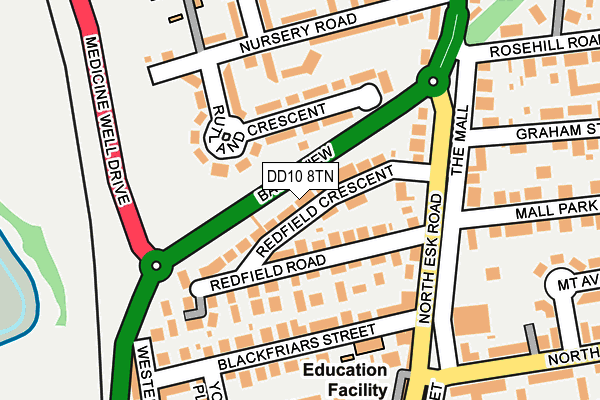 DD10 8TN map - OS OpenMap – Local (Ordnance Survey) DD10 8TN map - OS OpenMap – Local (Ordnance Survey)