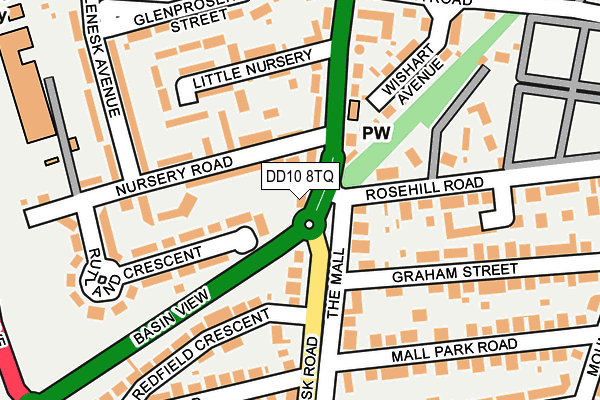 DD10 8TQ map - OS OpenMap – Local (Ordnance Survey) DD10 8TQ map - OS OpenMap – Local (Ordnance Survey)