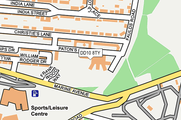 DD10 8TY map - OS OpenMap – Local (Ordnance Survey)