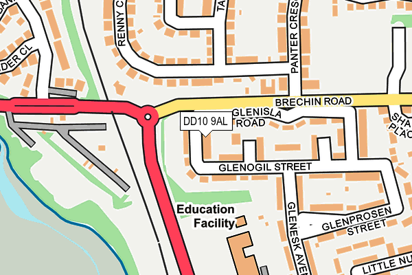 DD10 9AL map - OS OpenMap – Local (Ordnance Survey) DD10 9AL map - OS OpenMap – Local (Ordnance Survey)