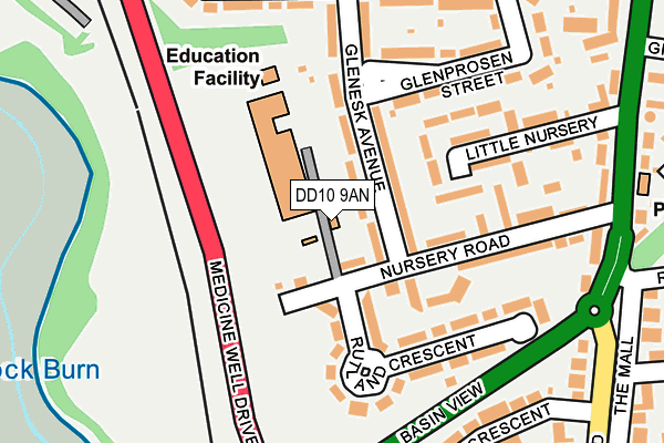 DD10 9AN map - OS OpenMap – Local (Ordnance Survey) DD10 9AN map - OS OpenMap – Local (Ordnance Survey)