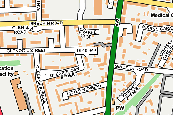 DD10 9AP map - OS OpenMap – Local (Ordnance Survey)