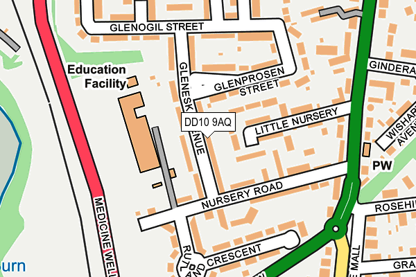 DD10 9AQ map - OS OpenMap – Local (Ordnance Survey) DD10 9AQ map - OS OpenMap – Local (Ordnance Survey)