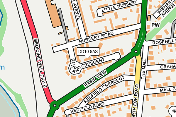 DD10 9AS map - OS OpenMap – Local (Ordnance Survey) DD10 9AS map - OS OpenMap – Local (Ordnance Survey)