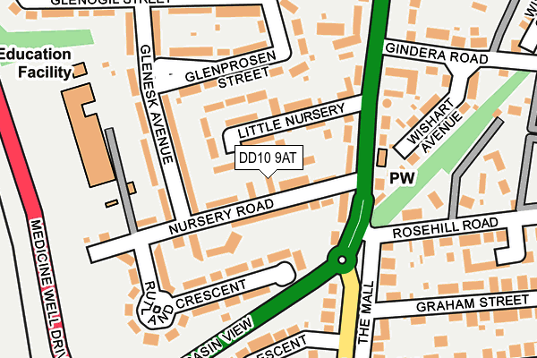 DD10 9AT map - OS OpenMap – Local (Ordnance Survey) DD10 9AT map - OS OpenMap – Local (Ordnance Survey)