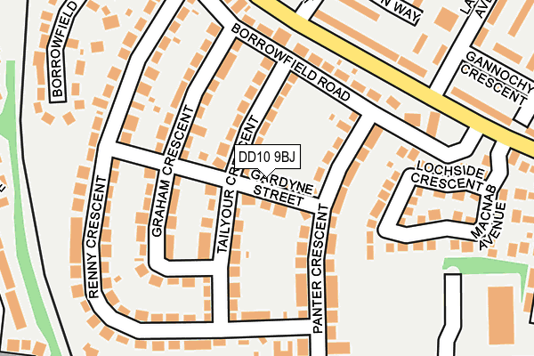 DD10 9BJ map - OS OpenMap – Local (Ordnance Survey) DD10 9BJ map - OS OpenMap – Local (Ordnance Survey)