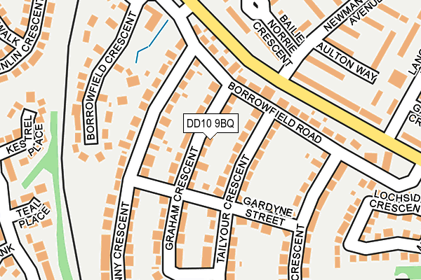 DD10 9BQ map - OS OpenMap – Local (Ordnance Survey)