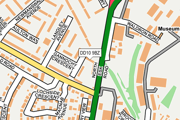 DD10 9BZ map - OS OpenMap – Local (Ordnance Survey) DD10 9BZ map - OS OpenMap – Local (Ordnance Survey)