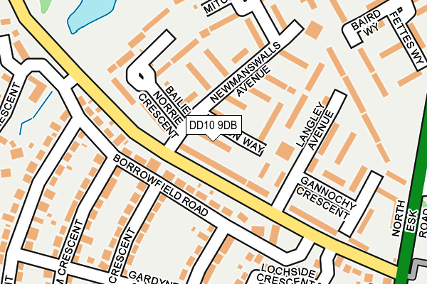 DD10 9DB map - OS OpenMap – Local (Ordnance Survey) DD10 9DB map - OS OpenMap – Local (Ordnance Survey)