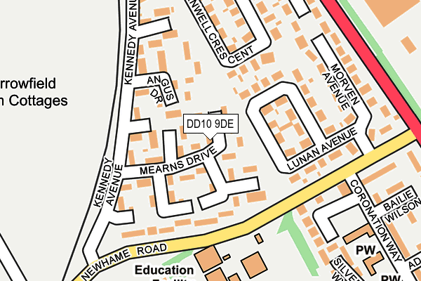 DD10 9DE map - OS OpenMap – Local (Ordnance Survey) DD10 9DE map - OS OpenMap – Local (Ordnance Survey)