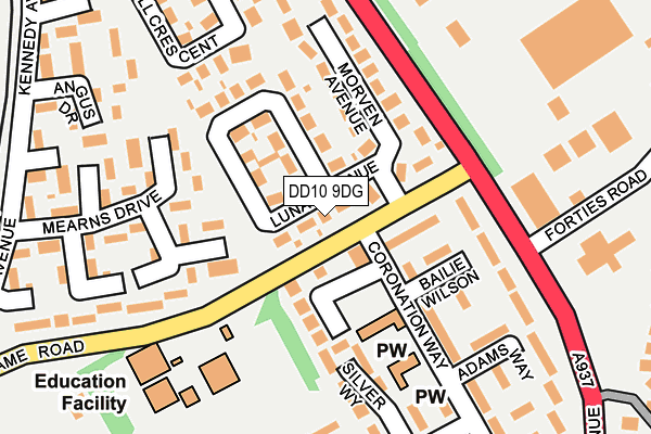 DD10 9DG map - OS OpenMap – Local (Ordnance Survey) DD10 9DG map - OS OpenMap – Local (Ordnance Survey)