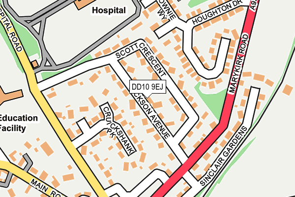 DD10 9EJ map - OS OpenMap – Local (Ordnance Survey) DD10 9EJ map - OS OpenMap – Local (Ordnance Survey)