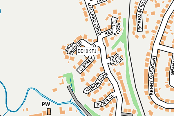 DD10 9FJ map - OS OpenMap – Local (Ordnance Survey) DD10 9FJ map - OS OpenMap – Local (Ordnance Survey)