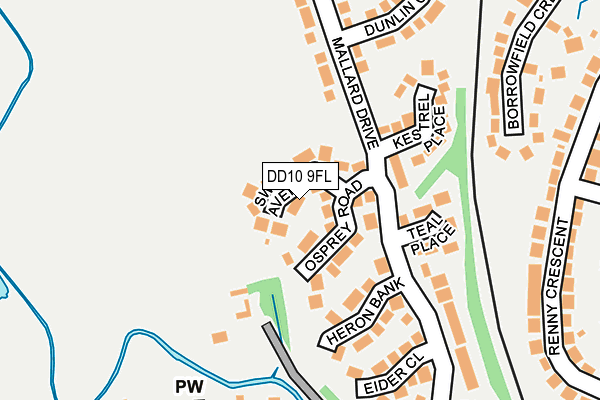 DD10 9FL map - OS OpenMap – Local (Ordnance Survey) DD10 9FL map - OS OpenMap – Local (Ordnance Survey)
