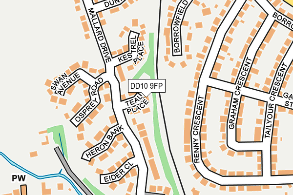 DD10 9FP map - OS OpenMap – Local (Ordnance Survey) DD10 9FP map - OS OpenMap – Local (Ordnance Survey)