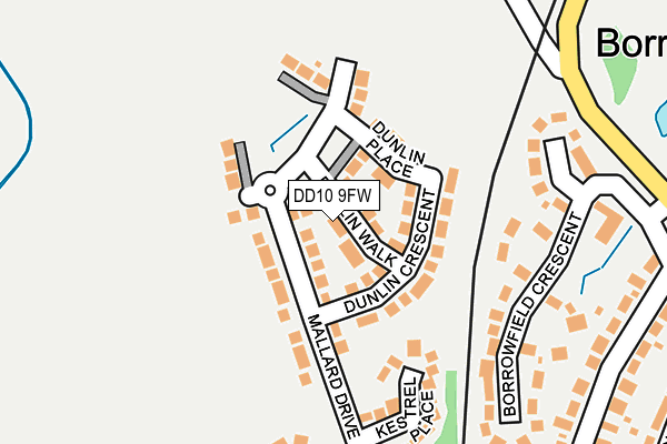 DD10 9FW map - OS OpenMap – Local (Ordnance Survey) DD10 9FW map - OS OpenMap – Local (Ordnance Survey)