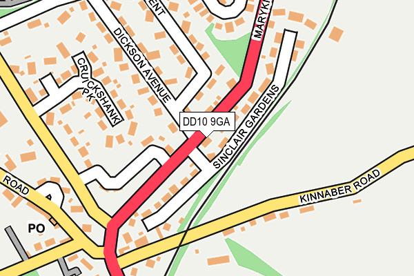 DD10 9GA map - OS OpenMap – Local (Ordnance Survey) DD10 9GA map - OS OpenMap – Local (Ordnance Survey)