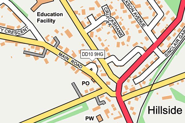 DD10 9HG map - OS OpenMap – Local (Ordnance Survey) DD10 9HG map - OS OpenMap – Local (Ordnance Survey)