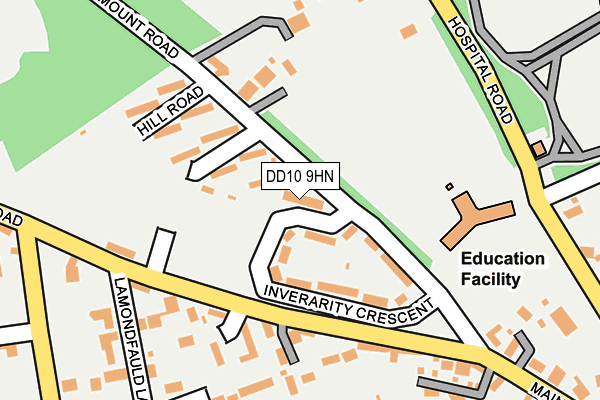 DD10 9HN map - OS OpenMap – Local (Ordnance Survey) DD10 9HN map - OS OpenMap – Local (Ordnance Survey)