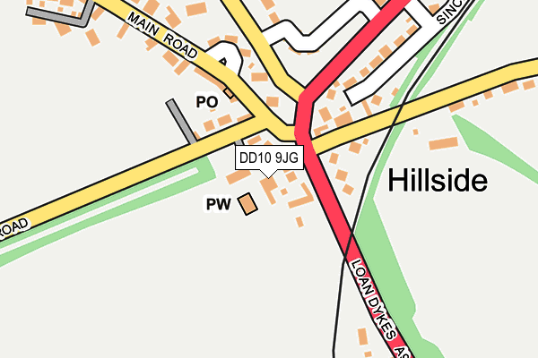 DD10 9JG map - OS OpenMap – Local (Ordnance Survey) DD10 9JG map - OS OpenMap – Local (Ordnance Survey)