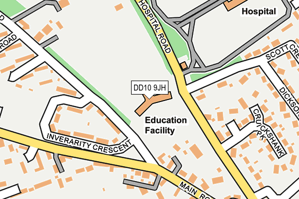 DD10 9JH map - OS OpenMap – Local (Ordnance Survey) DD10 9JH map - OS OpenMap – Local (Ordnance Survey)