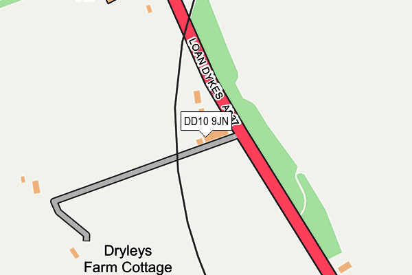 DD10 9JN map - OS OpenMap – Local (Ordnance Survey) DD10 9JN map - OS OpenMap – Local (Ordnance Survey)