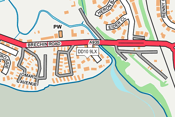 DD10 9LX map - OS OpenMap – Local (Ordnance Survey) DD10 9LX map - OS OpenMap – Local (Ordnance Survey)