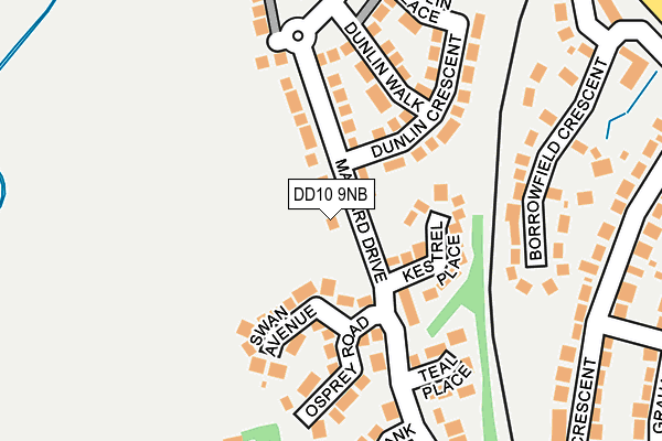 DD10 9NB map - OS OpenMap – Local (Ordnance Survey) DD10 9NB map - OS OpenMap – Local (Ordnance Survey)