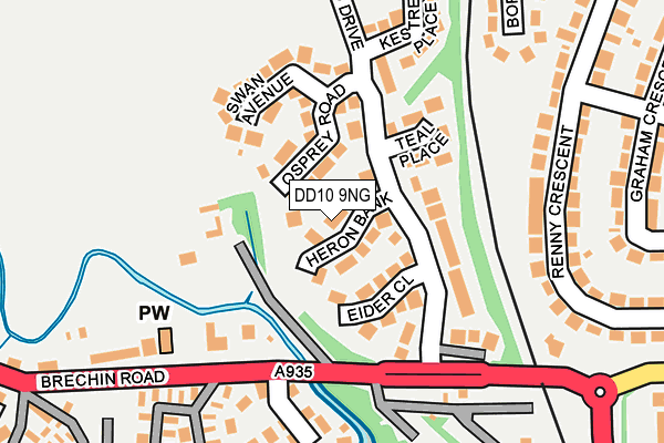 DD10 9NG map - OS OpenMap – Local (Ordnance Survey) DD10 9NG map - OS OpenMap – Local (Ordnance Survey)