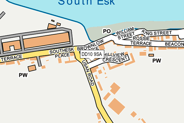 DD10 9SA map - OS OpenMap – Local (Ordnance Survey) DD10 9SA map - OS OpenMap – Local (Ordnance Survey)