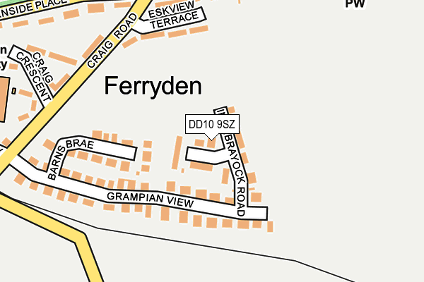DD10 9SZ map - OS OpenMap – Local (Ordnance Survey) DD10 9SZ map - OS OpenMap – Local (Ordnance Survey)