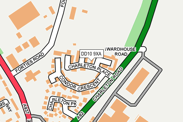 DD10 9XA map - OS OpenMap – Local (Ordnance Survey) DD10 9XA map - OS OpenMap – Local (Ordnance Survey)