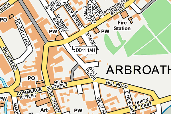 DD11 1AH map - OS OpenMap – Local (Ordnance Survey) DD11 1AH map - OS OpenMap – Local (Ordnance Survey)