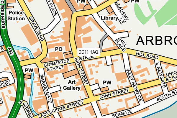 DD11 1AQ map - OS OpenMap – Local (Ordnance Survey)