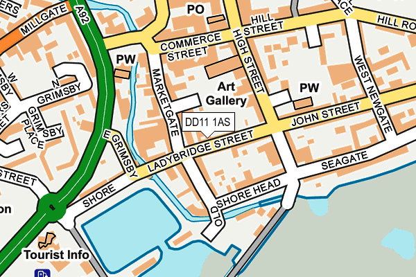 DD11 1AS map - OS OpenMap – Local (Ordnance Survey) DD11 1AS map - OS OpenMap – Local (Ordnance Survey)