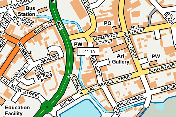 DD11 1AT map - OS OpenMap – Local (Ordnance Survey) DD11 1AT map - OS OpenMap – Local (Ordnance Survey)