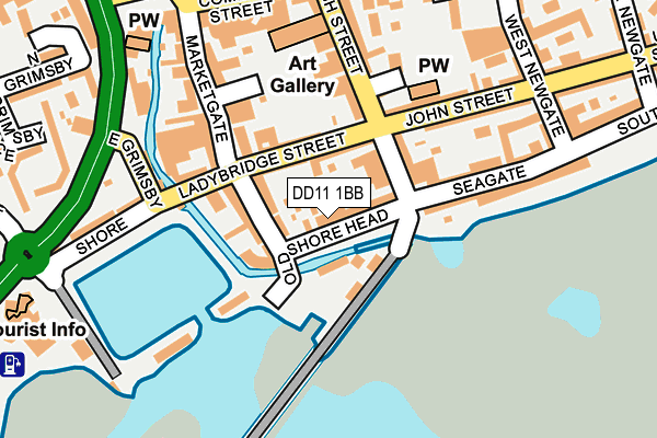 DD11 1BB map - OS OpenMap – Local (Ordnance Survey) DD11 1BB map - OS OpenMap – Local (Ordnance Survey)