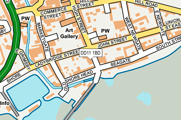DD11 1BD map - OS OpenMap – Local (Ordnance Survey) DD11 1BD map - OS OpenMap – Local (Ordnance Survey)