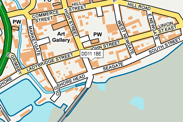 DD11 1BE map - OS OpenMap – Local (Ordnance Survey) DD11 1BE map - OS OpenMap – Local (Ordnance Survey)