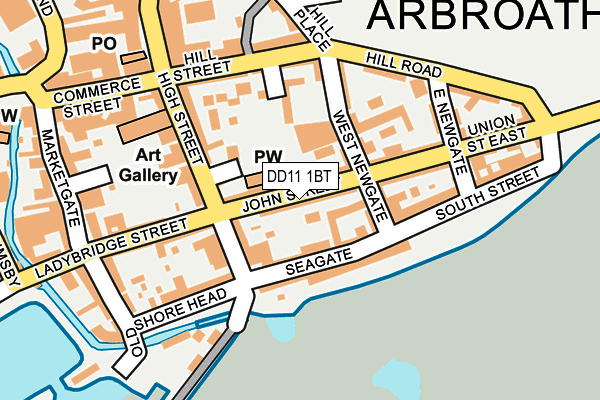 DD11 1BT map - OS OpenMap – Local (Ordnance Survey) DD11 1BT map - OS OpenMap – Local (Ordnance Survey)